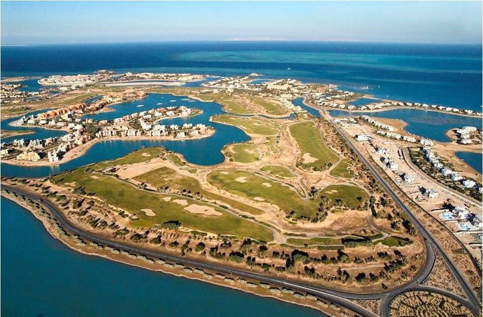 el gouna red sea city aerial view