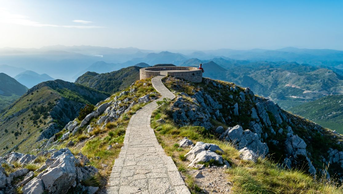 A Stone Pathway On A Mountain