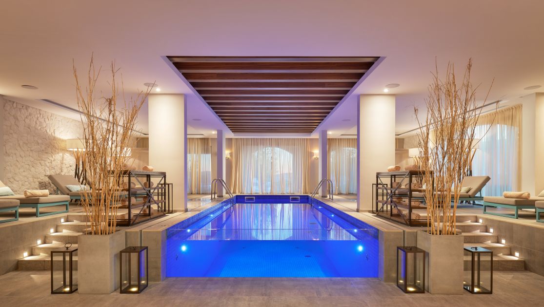 A Swimming Pool In A Room